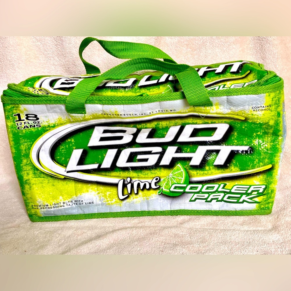 Bud Light Lime 18 Can Soft Collapsible Insulated Cooler Bag